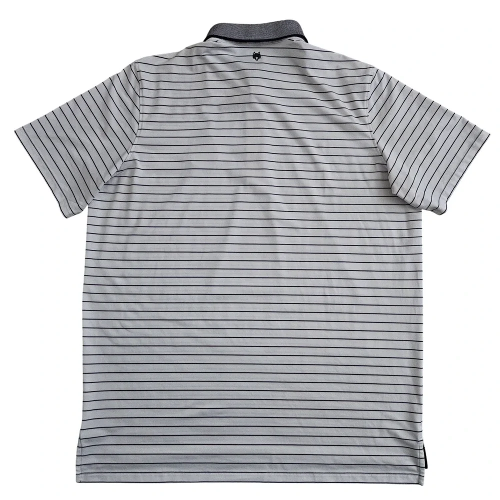 Greyson (Mens XL) The Classic Polo Golf Shirt Short Sleeve White Striped Stretch